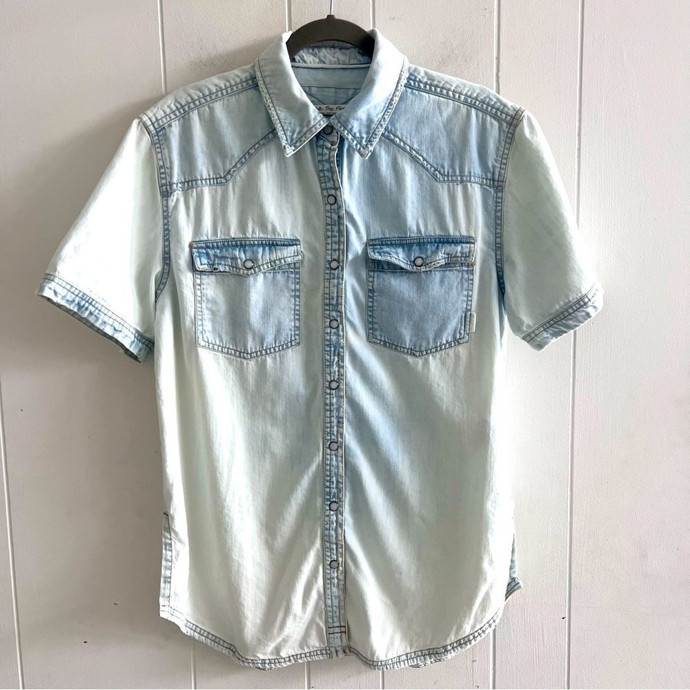 Free People We The Free The Short Of It Denim Top